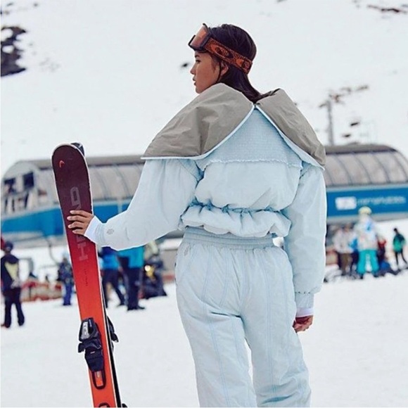 Free People Movement Sunday Skies Jacket Arctic Snow Blue- XL